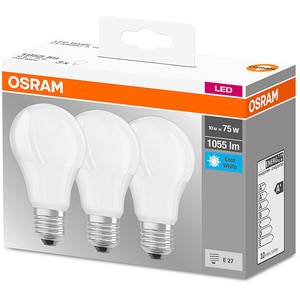 Set 3 becuri LED OSRAM A75, E27, 10W, lumina neutra Set 3 becuri LED OSRAM A75, E27, 10W, lumina neutra
