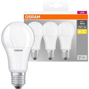 Set 3 becuri LED OSRAM A100, E27, 13W, lumina calda Set 3 becuri LED OSRAM A100, E27, 13W, lumina calda