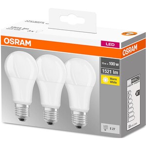 Set 3 becuri LED OSRAM A100, E27, 13W, lumina calda Set 3 becuri LED OSRAM A100, E27, 13W, lumina calda