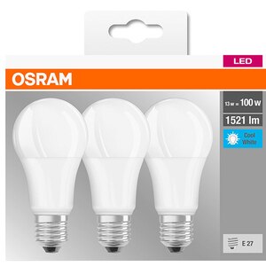 Set 3 becuri LED OSRAM A100, E27, 13W, lumina neutra Set 3 becuri LED OSRAM A100, E27, 13W, lumina neutra