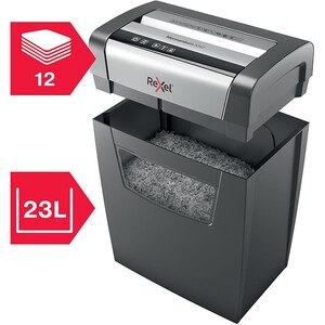 Distrugator manual REXEL X312 P3, 12 coli negru Distrugator manual REXEL X312 P3, 12 coli negru