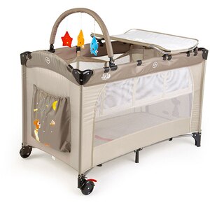 Patut JUJU Sleepy Baby - Sweet Dreams JU7940, 0 luni+, bej-negru Patut JUJU Sleepy Baby - Sweet Dreams JU7940, 0 luni+, bej-negru