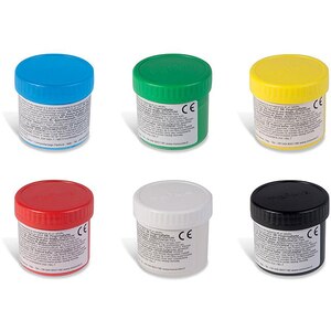Tempera pentru desenat cu degetul PRIMO, 50 g, 6 culori Tempera pentru desenat cu degetul PRIMO, 50 g, 6 culori