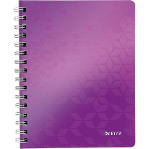 Caiet de birou LEITZ WOW, matematica, A5, 80 file, legatura spira, mov Caiet de birou LEITZ WOW, matematica, A5, 80 file, legatura spira, mov