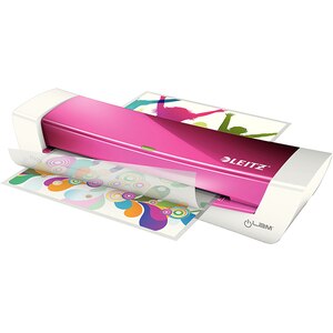 Laminator LEITZ iLAM Home Office, A4, kit folii laminare inclus, roz Laminator LEITZ iLAM Home Office, A4, kit folii laminare inclus, roz