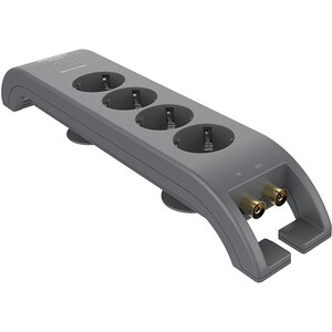 Prelungitor cu protectie PHILIPS SPN5144A/58 4 prize, 2m, negru Prelungitor cu protectie PHILIPS SPN5144A/58 4 prize, 2m, negru