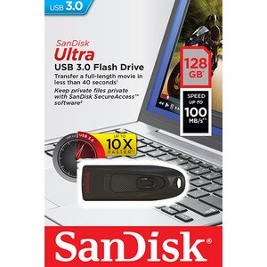 Memorie USB SANDISK Ultra SDCZ48-128GB, 128GB, USB 3.0, negru Memorie USB SANDISK Ultra SDCZ48-128GB, 128GB, USB 3.0, negru