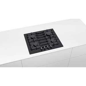 Plita incorporabila BOSCH PPP6A6B90, Gaz, 4 arzatoare, negru Plita incorporabila BOSCH PPP6A6B90, Gaz, 4 arzatoare, negru