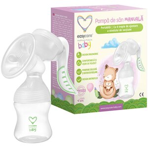 Pompa de san manuala EASYCARE EASY00149, 180ml, transparent-verde Pompa de san manuala EASYCARE EASY00149, 180ml, transparent-verde