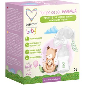 Pompa de san manuala EASYCARE EASY00149, 180ml, transparent-verde Pompa de san manuala EASYCARE EASY00149, 180ml, transparent-verde