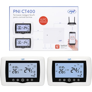 Termostat smart PNI CT400, Wi-Fi, control 2 zone, alb Termostat smart PNI CT400, Wi-Fi, control 2 zone, alb