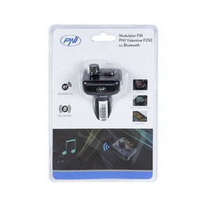 Modulator FM PNI Valentine F250 Bluetooth 5.0, MP3 player, negru Modulator FM PNI Valentine F250 Bluetooth 5.0, MP3 player, negru