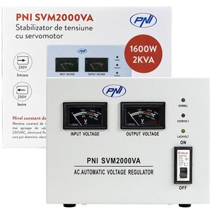 Stabilizator de tensiune PNI SVM2000VA, 1600W Stabilizator de tensiune PNI SVM2000VA, 1600W