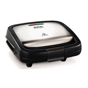 Sandwich maker TEFAL Croc Time SM193D34, 700W, argintiu-negru Sandwich maker TEFAL Croc Time SM193D34, 700W, argintiu-negru