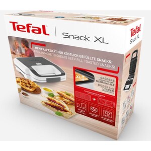 Sandwich maker TEFAL Snack XL SW701110, 850W, 2 placi detasabile, alb-gri inchis Sandwich maker TEFAL Snack XL SW701110, 850W, 2 placi detasabile, alb-gri inchis