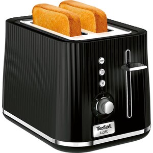 Prajitor de paine TEFAL Loft TT761838, 2 felii, 850W, negru-argintiu Prajitor de paine TEFAL Loft TT761838, 2 felii, 850W, negru-argintiu