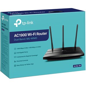 Router Wireless Gigabit TP-LINK Archer A8 AC1900, Dual-band 600 + 1300 Mbps, negru Router Wireless Gigabit TP-LINK Archer A8 AC1900, Dual-band 600 + 1300 Mbps, negru