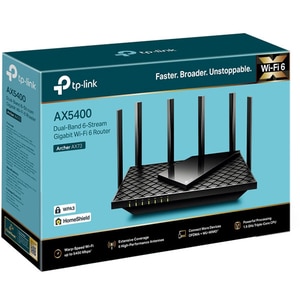 Router Wireless Gigabit TP-LINK Archer AX73 AX5400, Wi-Fi 6, Dual-Band 574 + 4804 Mbps, negru Router Wireless Gigabit TP-LINK Archer AX73 AX5400, Wi-Fi 6, Dual-Band 574 + 4804 Mbps, negru