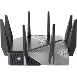 Router Wireless Gigabit ASUS ROG Rapture GT-AXE11000, WI-Fi 6, Tri Band 1148 + 4804 + 4804 Mbps, USB 3.2 Gen1, negru Router Wireless Gigabit ASUS ROG Rapture GT-AXE11000, WI-Fi 6, Tri Band 1148 + 4804 + 4804 Mbps, USB 3.2 Gen1, negru