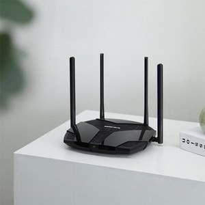 Router Wireless Gigabit MERCUSYS MR80X AX3000, WI-Fi 6, Dual-Band 574 + 2402 Mbps, negru Router Wireless Gigabit MERCUSYS MR80X AX3000, WI-Fi 6, Dual-Band 574 + 2402 Mbps, negru