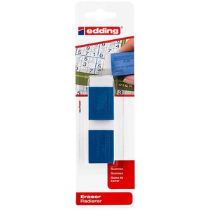 Radiera EDDING R 20, cauciuc, 2 buc, alb-albastru Radiera EDDING R 20, cauciuc, 2 buc, alb-albastru