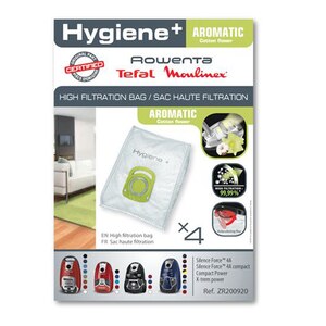 Set saci de aspirator ROWENTA Hygiene+ Aromatic ZR200920, 4 buc Set saci de aspirator ROWENTA Hygiene+ Aromatic ZR200920, 4 buc