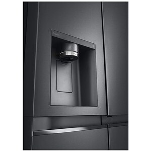 Side by Side LG GSJV91MCAE, Total No Frost, 635 l, H 179 cm, Clasa E, Dozator apa UVnano, DoorCooling+, ThinQ, negru Side by Side LG GSJV91MCAE, Total No Frost, 635 l, H 179 cm, Clasa E, Dozator apa UVnano, DoorCooling+, ThinQ, negru