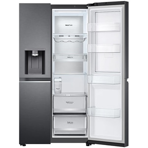 Side by Side LG GSJV91MCAE, Total No Frost, 635 l, H 179 cm, Clasa E, Dozator apa UVnano, DoorCooling+, ThinQ, negru Side by Side LG GSJV91MCAE, Total No Frost, 635 l, H 179 cm, Clasa E, Dozator apa UVnano, DoorCooling+, ThinQ, negru