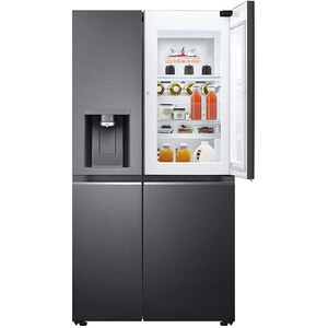 Side by Side LG GSJV91MCAE, Total No Frost, 635 l, H 179 cm, Clasa E, Dozator apa UVnano, DoorCooling+, ThinQ, negru Side by Side LG GSJV91MCAE, Total No Frost, 635 l, H 179 cm, Clasa E, Dozator apa UVnano, DoorCooling+, ThinQ, negru