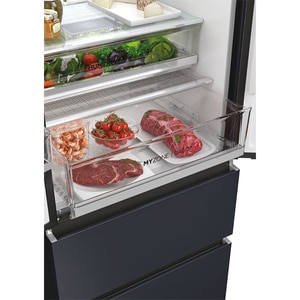 Side by Side HAIER HFW7720ENMB, No Frost, 477 l, H 201 cm, Clasa E, negru Side by Side HAIER HFW7720ENMB, No Frost, 477 l, H 201 cm, Clasa E, negru