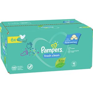 Servetele umede PAMPERS Fresh Clean, 6 pachete, 480 buc Servetele umede PAMPERS Fresh Clean, 6 pachete, 480 buc