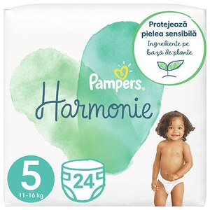 Scutece PAMPERS Harmonie Value Pack nr 5, Unisex, 11 kg+, 24 buc Scutece PAMPERS Harmonie Value Pack nr 5, Unisex, 11 kg+, 24 buc