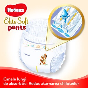 Scutece chilotel HUGGIES Elite Soft Pants Mega nr 3, Unisex, 6-11 kg, 48buc Scutece chilotel HUGGIES Elite Soft Pants Mega nr 3, Unisex, 6-11 kg, 48buc