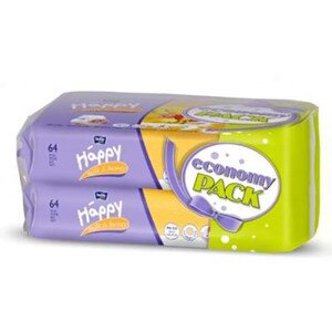 Servetele umede HAPPY Milk&Honey, 2 pachete, 128 buc Servetele umede HAPPY Milk&Honey, 2 pachete, 128 buc