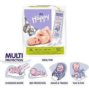 Cearceaf absorbant HAPPY, 90x60 cm, 10 buc Cearceaf absorbant HAPPY, 90x60 cm, 10 buc