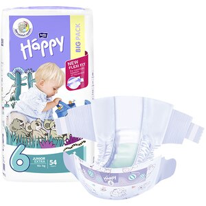 Scutece HAPPY Junior Extra nr 6, Unisex, 16+ kg, 54 buc Scutece HAPPY Junior Extra nr 6, Unisex, 16+ kg, 54 buc
