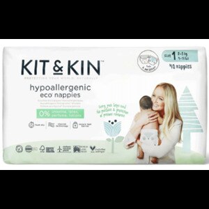 Scutece hipoalergenice KIT&KIN Eco nr 1, Unisex, 2-5 kg, 40 buc Scutece hipoalergenice KIT&KIN Eco nr 1, Unisex, 2-5 kg, 40 buc