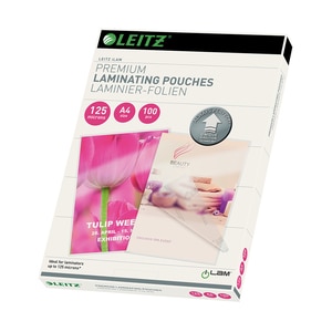 Folie laminat LEITZ, 125 microni, A4, 100 bucati Folie laminat LEITZ, 125 microni, A4, 100 bucati
