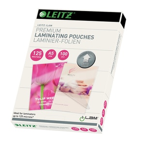 Folie laminat LEITZ, 125 microni, A5, 100 bucati Folie laminat LEITZ, 125 microni, A5, 100 bucati