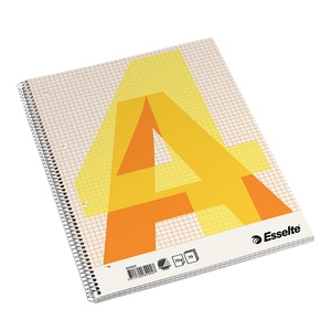 Caiet de birou ESSELTE, matematica, A4, 70 file, legatura spirala, portocaliu Caiet de birou ESSELTE, matematica, A4, 70 file, legatura spirala, portocaliu