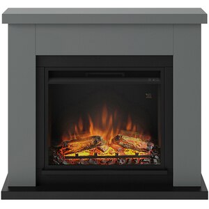 Semineu electric TAGU Frode Solid Grey, 1500W, Focar 3D, Telecomanda, gri Semineu electric TAGU Frode Solid Grey, 1500W, Focar 3D, Telecomanda, gri