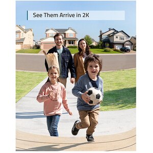 Sonerie video wireless EUFY T82101W1, 2K HD, Wi-Fi, negru Sonerie video wireless EUFY T82101W1, 2K HD, Wi-Fi, negru