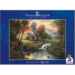 Puzzle SCHMIDT Thomas Kinkade-Cabana la munte SSP-58445, 12 ani+, 1000 piese Puzzle SCHMIDT Thomas Kinkade-Cabana la munte SSP-58445, 12 ani+, 1000 piese