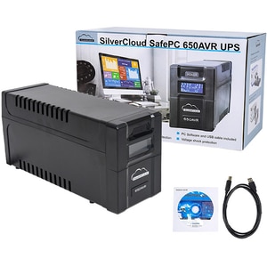 Unitate UPS SILVERCLOUD SafePC 650AVR, 600VA, AVR, Schuko Unitate UPS SILVERCLOUD SafePC 650AVR, 600VA, AVR, Schuko