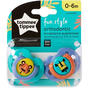 Suzeta ortodontica TOMMEE TIPPEE ONL Fun TT0229, 0-6 luni, 2 buc Suzeta ortodontica TOMMEE TIPPEE ONL Fun TT0229, 0-6 luni, 2 buc