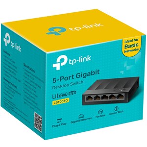 Switch TP-LINK LS1005G, 5 porturi Gigabit, negru Switch TP-LINK LS1005G, 5 porturi Gigabit, negru