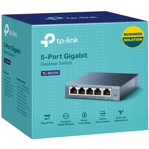 Switch TP-LINK TL-SG105, 5 porturi Gigabit, negru Switch TP-LINK TL-SG105, 5 porturi Gigabit, negru
