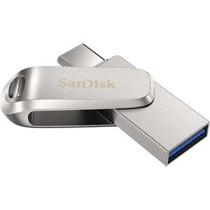Memorie USB SANDISK Ultra Dual Drive Luxe USB 3.1, Type C, 64GB, 150MB/s, argintiu Memorie USB SANDISK Ultra Dual Drive Luxe USB 3.1, Type C, 64GB, 150MB/s, argintiu