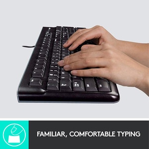 Kit tastatura si mouse cu fir LOGITECH MK120, USB, Layout US INT, negru Kit tastatura si mouse cu fir LOGITECH MK120, USB, Layout US INT, negru