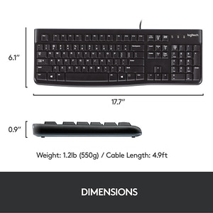 Kit tastatura si mouse cu fir LOGITECH MK120, USB, Layout US INT, negru Kit tastatura si mouse cu fir LOGITECH MK120, USB, Layout US INT, negru